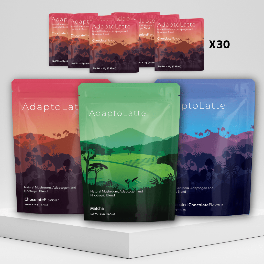 アダプトラテ抹茶+オリジナル+デカフェ+トラベルサイズ小袋30個 定期 アダプトラテ抹茶+オリジナル+デカフェ+トラベルサイズ小袋30個 定期