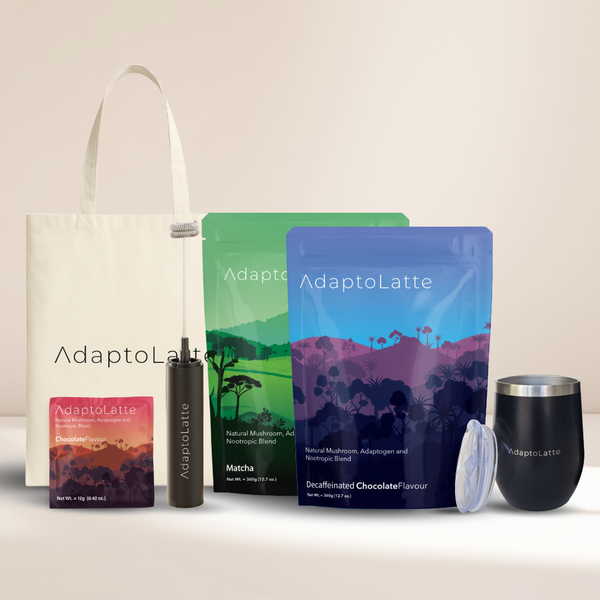 アダプトラテ・デカフェ AdaptoLatte ⭐︎ デカフェ + 抹茶 スターターキット – AdaptoLatte JP