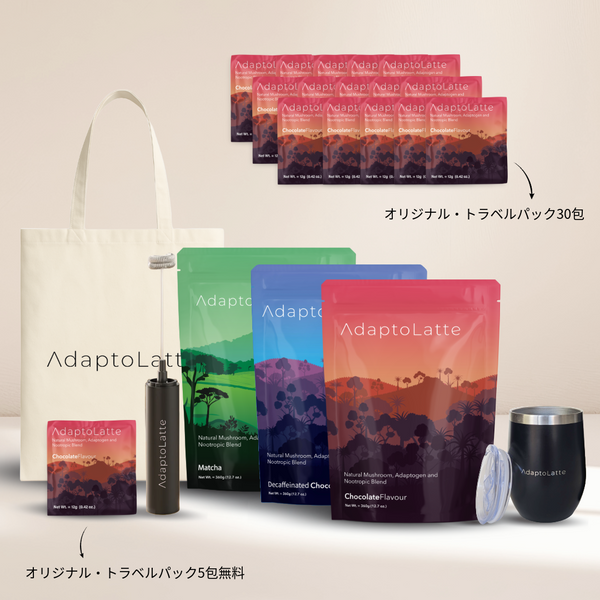 アダプトラテ　デカフェ2個＆抹茶2個セット アダプトラテ抹茶+デカフェ ダブル定期購入 – AdaptoLatte JP