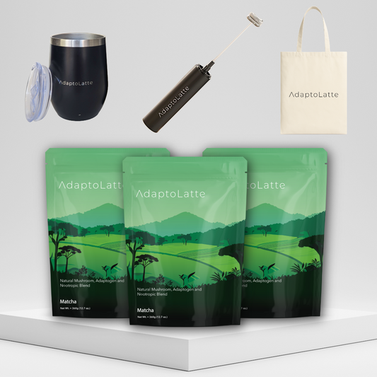アダプトラテ抹茶3個 + 無料マグ +ホイップ+トートバッグ